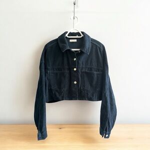 007 Top Shop Navy Denim Cropped Jacket